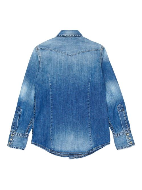 Camicia unisex bambino Dsquared2 denim blu Dsquared Kids | DQ2887D0AFPDQ01